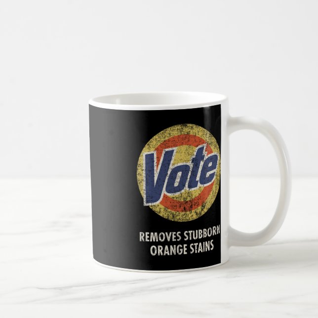 Vintager Anti-Trump-Votum-Detergent-Spaß Kaffeetasse (Rechts)