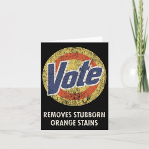 Vintager Anti-Trump-Votum-Detergent-Spaß Karte