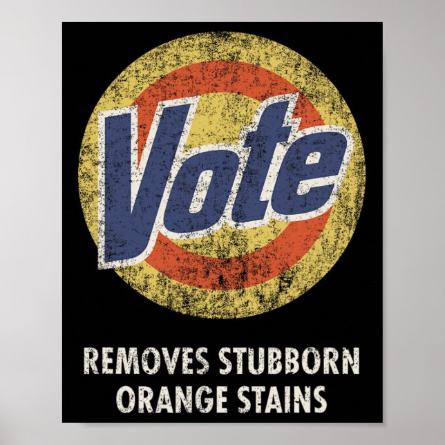 Vintager Anti-Trump-Votum-Detergent-Spaß Poster (Vorne)