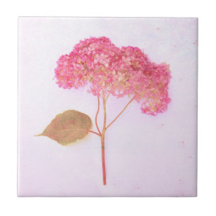 Vintager antiker Chic Pink Hydrangea Country Flora Fliese