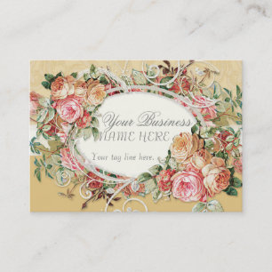 Vintager antiker Rosen-Blumenblumenstrauß-moderne Visitenkarte