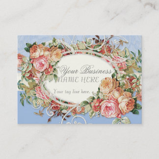 Vintager antiker Rosen-Blumenblumenstrauß-moderner Visitenkarte