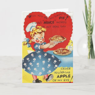 Vintager Apfel meiner Valentintagskarte Feiertagskarte