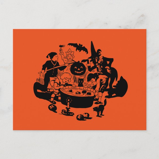 Vintager Apfelbänder in Schwarz und Weiß Postkarte (Vorderseite)