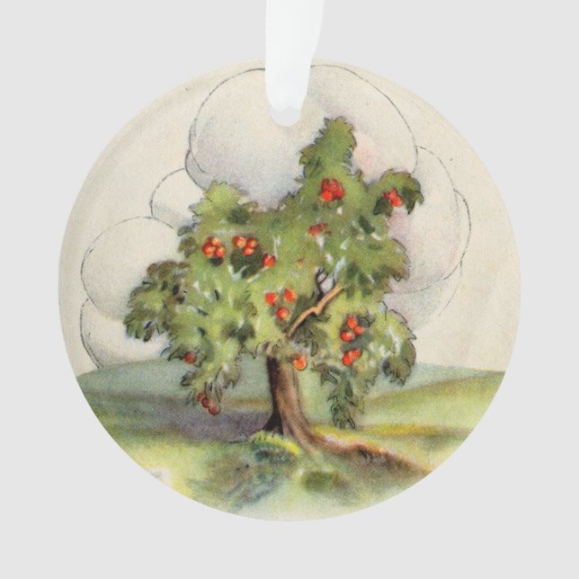 Vintager Apfelbaum Ornament (Vorderseite)