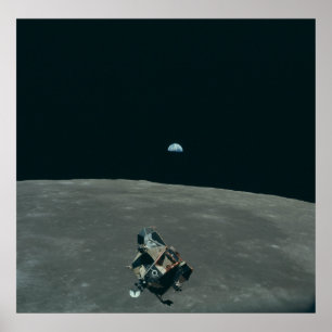 Vintager Apollo 11 Moon Mission Adler's Ascent Poster