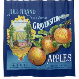 Vintager Apple-Duschvorhang Duschvorhang