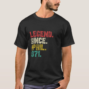 Vintager April 1971 Männer Frauen 50 Jahre alt 50 T-Shirt