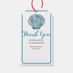 Vintager Aquamariner Blue Single Seashell Wedding Geschenkanhänger