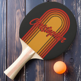 Vintager Arch Midnight Sunset mit Namen Tischtennis Schläger
