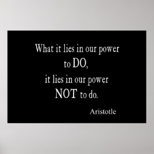 Vintager Aristoteles-Power-Inspirational Zitat Poster