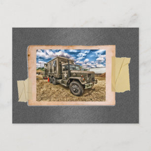 Vintager Armeetruck Postkarte