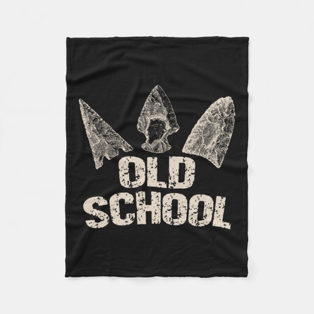 Vintager Arrowhead Junting Old School Archery Arro Fleecedecke (Vorderseite)