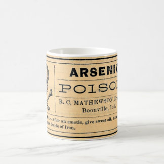 Vintager arsenhaltiger Gift-Aufkleber Tasse