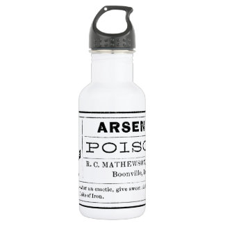 Vintager arsenhaltiger Gift-Aufkleber Trinkflasche