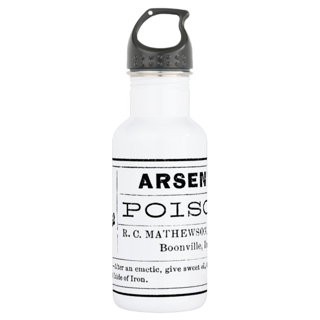 Vintager arsenhaltiger Gift-Aufkleber Trinkflasche (Vorderseite)