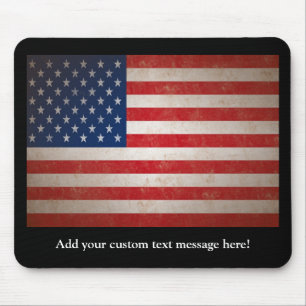 Vintager Art-amerikanische Flaggen-patriotischer Mousepad