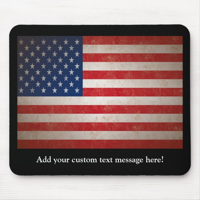 Vintager Art-amerikanische Flaggen-patriotischer Mousepad (Vorne)
