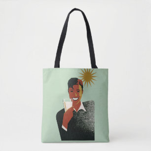 Vintager Art Deco Man, kalte Getränke im Sommer