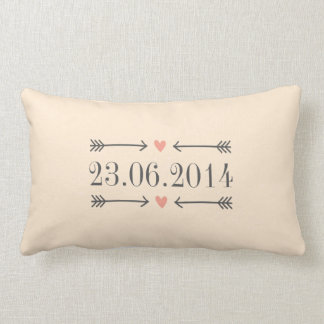 Vintager Art-Save the Date Entwurf Lendenkissen