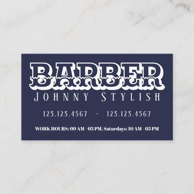 Vintager Artfriseur des mutigen Duotones Visitenkarte (Vorderseite)