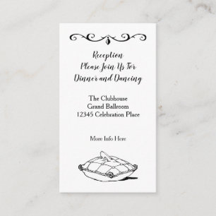 Vintager Aschenputtel Schwarz-weißer Empfang Begleitkarte