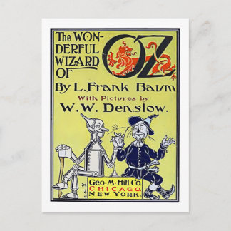 Vintager Assistent für Oz Buchabdeckung Postkarte