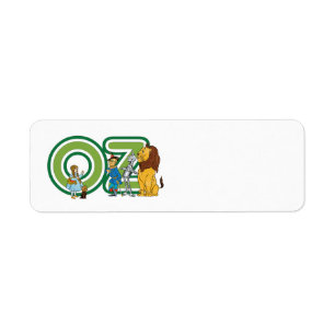Vintager Assistent für Oz-Zeichen und Textbuchstab