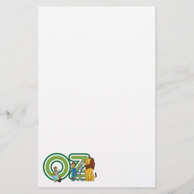 Vintager Assistent für Oz-Zeichen und Textbuchstab Briefpapier (Vorderseite)