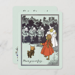 Vintager Assistent von Oz Dorothy Munchkins Baby S Einladung
