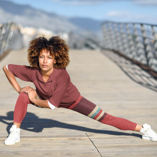 Vintager ästhetischer Streifen Leggings