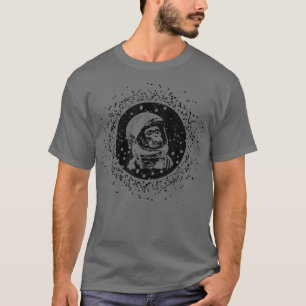 Vintager Astronauten-Affen-T - Shirt