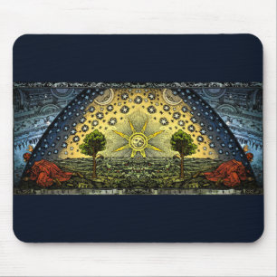 Vintager Astronomie Flammarion Holzschnitt Mousepad