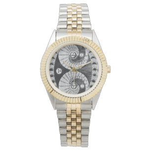 Vintager Astronomie Kircher Lunation Armbanduhr