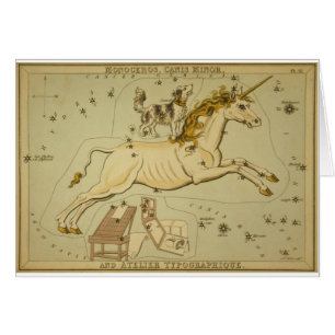 Vintager Astronomieastrologie Monoceros Unicorn