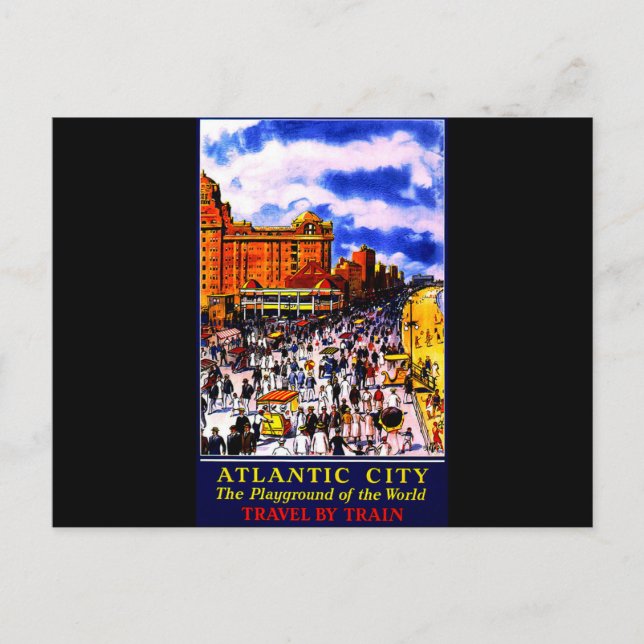 Vintager atlantischer Stadtverkehr Postkarte (Vorderseite)