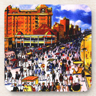 Vintager atlantischer Stadtverkehr Untersetzer