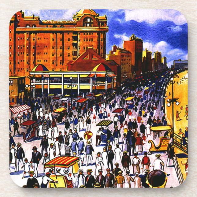 Vintager atlantischer Stadtverkehr Untersetzer (Vorderseite)