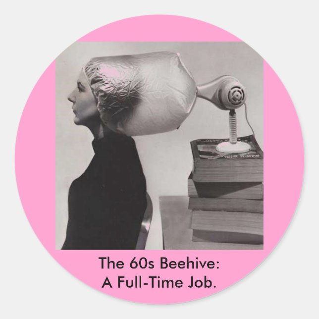 Vintager Aufkleber ~ 60 Bienenhaare (Vorderseite)