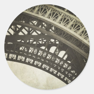 Vintager Aufkleber für das Foto Sepia Eiffel