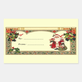 Vintager Aufkleber für die Aufkleber "Santa in Hol