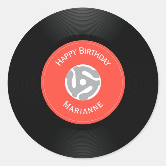 Vintager Aufkleber für Vinyl Record (Vorderseite)