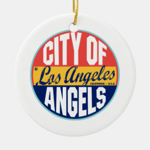Vintager Aufkleber Los Angeles Keramikornament