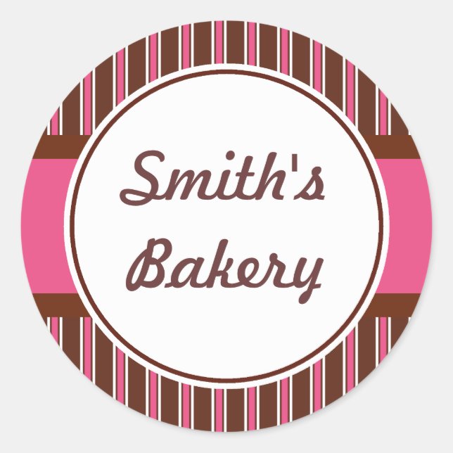 Vintager Aufkleber mit Streifen (Vorderseite)