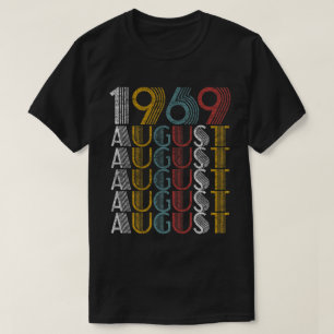 Vintager August 1969 Geburtstagsgeschenke Männer  T-Shirt