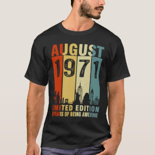 Vintager August 1971 52 Jahre alt 52. Geburtstag T-Shirt