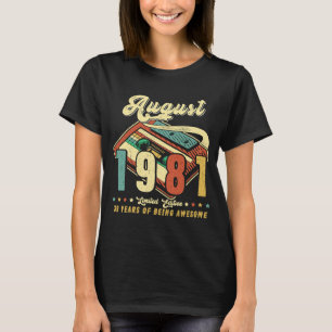 Vintager AUGUST 1981 Gebildet 1981 39. Geburtstag  T-Shirt