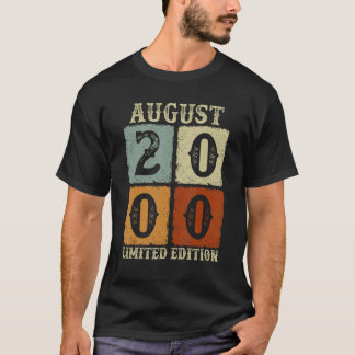 Vintager August 2000 22. Geburtstag 22 Jahre alte T-Shirt