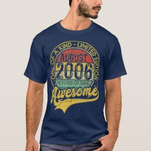 Vintager August 2006 14 Jahre Geboren im Jahr 2006 T-Shirt