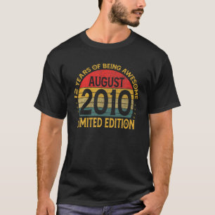 Vintager August 2010 12 Jahre alt 12. Geburtstag D T-Shirt